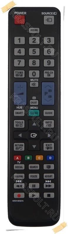 Лот: 3833227. Фото: 1. Пульт для телевизора Samsung AA59-00507A... Пульты ДУ