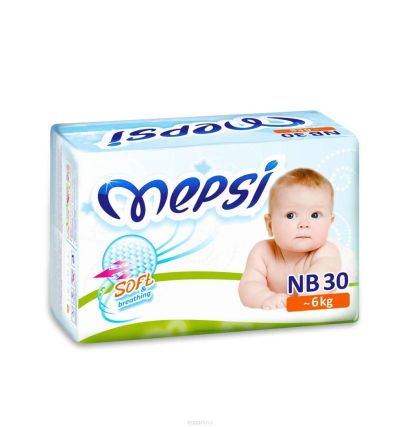 Лот: 6651649. Фото: 1. Подгузники Mepsi (Россия) - маленькая... Детская гигиена