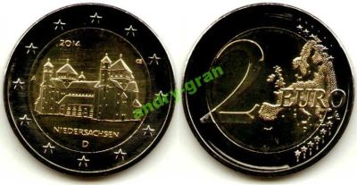 Лот: 6009880. Фото: 1. 0281 Германия 2 евро 2014 A Нижняя... Германия и Австрия