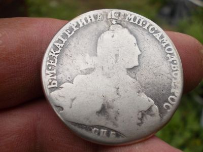 Лот: 14572235. Фото: 1. Редкий рубль Екатерины 2-1775... Россия до 1917 года