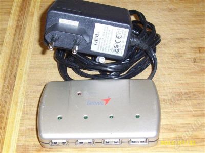 Лот: 467237. Фото: 1. хаб USB 1х4 с БП 5В 2,5А. Другое (компьютеры, оргтехника, канцтовары)