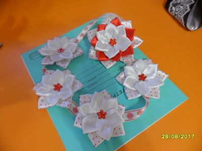 Лот: 10401735. Фото: 1. Канзаши, лента в косу. Другое (ручная работа)