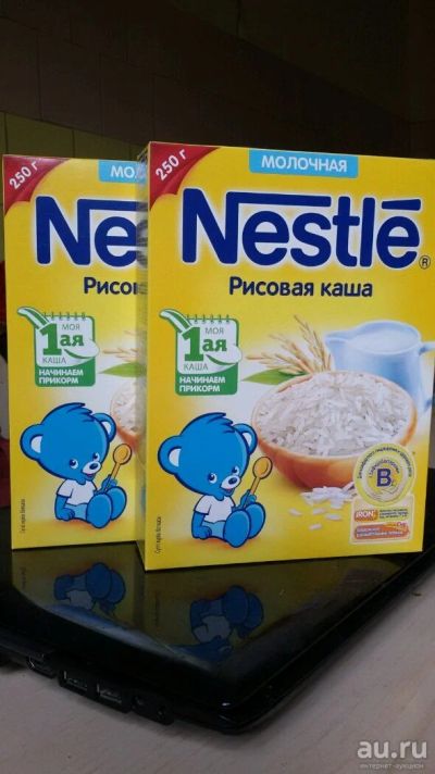 Лот: 10078232. Фото: 1. Молочная каша Nestle (рисовая). Детское питание