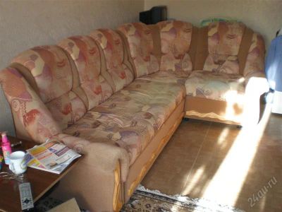Лот: 1305780. Фото: 1. Продам диван-уголок раскладной... Кресла, пуфы