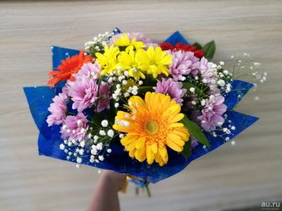 Лот: 13667100. Фото: 1. Лот № 407 Букет Морской бриз -... Свежие цветы