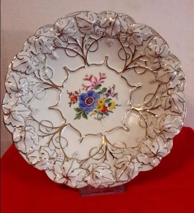 Лот: 5867487. Фото: 1. Мейсен.Виноградные листья.Meissen... Фарфор, керамика