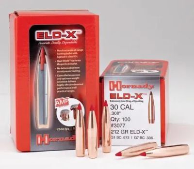 Лот: 25671548. Фото: 1. Пуля Hornady ELD-X .308 212gr... Патроны