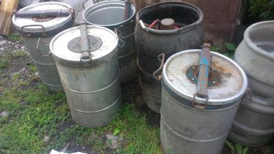 Лот: 8400944. Фото: 1. бочки алюминевые с крышками. Баки, ёмкости