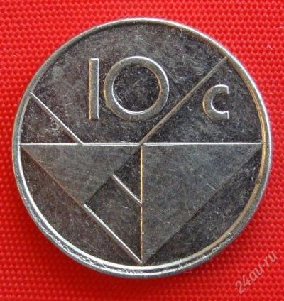 Лот: 1577555. Фото: 1. (№374/LZ) 10 центов 1995 (Аруба... Америка