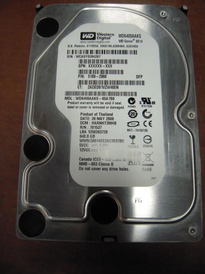 Лот: 7503092. Фото: 1. HDD жесткий диск WD 640gb WD6400AAKS... Жёсткие диски (HDD)
