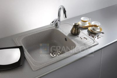 Лот: 4202274. Фото: 1. Кухонная мойка из мрамора "Granicom... Мойки кухонные