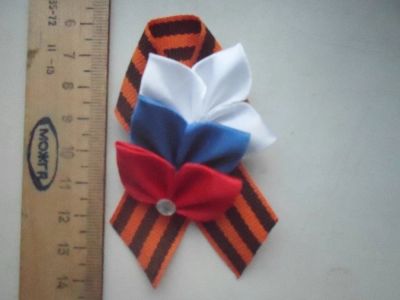 Лот: 9346356. Фото: 1. Георгиевская лента 8. Цветы из ткани