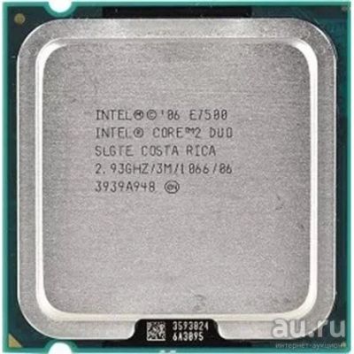 Лот: 17277849. Фото: 1. Процессор Intel Core2 Duo E7500... Процессоры