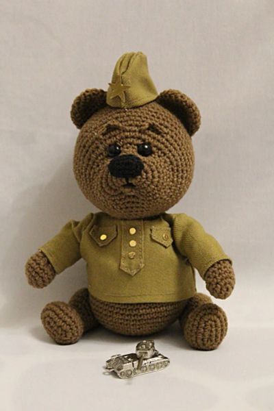 Лот: 21435115. Фото: 1. Храбрый мишка. Авторские куклы, игрушки, поделки
