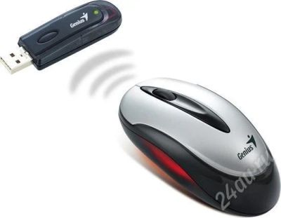 Лот: 606495. Фото: 1. Мышка беспроводная Genius slimstar... Клавиатуры и мыши