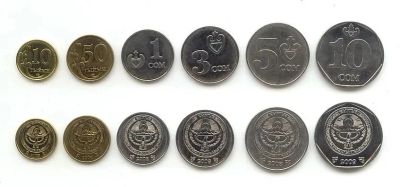 Лот: 11040909. Фото: 1. Киргизия Кыргызстан набор 6 монет... Страны СНГ и Балтии