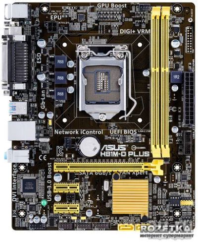 Лот: 11767891. Фото: 1. Мат плата Asus H81M-D Plus. Материнские платы