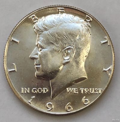 Лот: 17104966. Фото: 1. Монета 50 центов США 1966 год... Америка