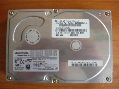 Лот: 241834. Фото: 1. HDD 20Gb IDE Quantum. Жёсткие диски (HDD)
