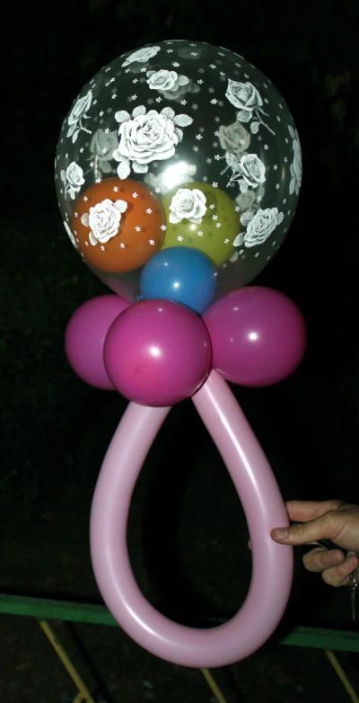 Лот: 5532927. Фото: 1. Соска из шаров на выписку из роддома. Воздушные шары