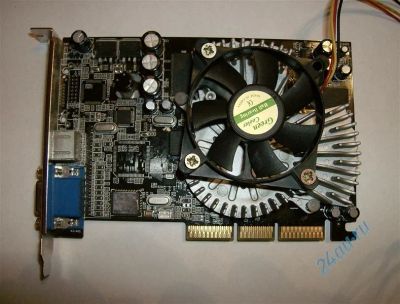 Лот: 714184. Фото: 1. AGP geforce 4 ti4200 8x 128мб. Видеокарты