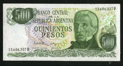 Лот: 20981438. Фото: 1. Аргентина 500 песо люкс. Америка