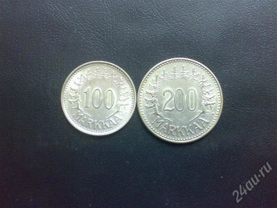 Лот: 599456. Фото: 1. Финляндия 1956-58 гг. 2 монеты... Европа