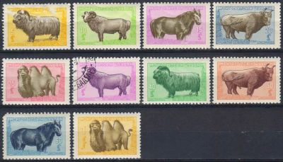 Лот: 20745406. Фото: 1. 1958. Монголия. Монгольские животные... Марки