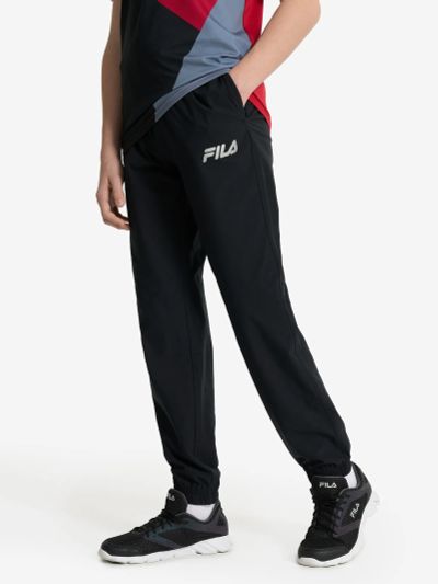 Лот: 25543764. Фото: 1. Брюки для мальчиков FILA, Черный. Спортивные брюки, штаны