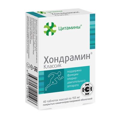 Лот: 25440311. Фото: 1. Хондрамин Классик таблетки 40... Лекарства