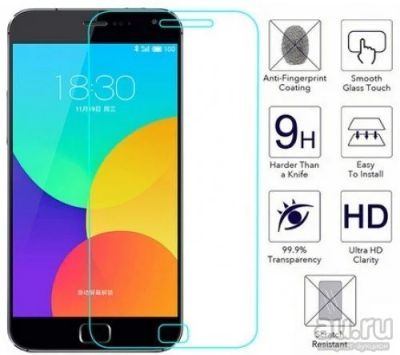 Лот: 9495098. Фото: 1. Защитное стекло на MEIZU mx4. Дисплеи, дисплейные модули, тачскрины