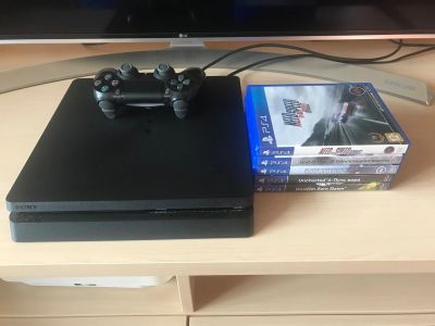 Лот: 14625408. Фото: 1. Sony Playstation 4 (PS4) Slim... Игровые приставки, консоли
