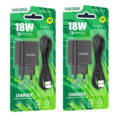 Лот: 22143376. Фото: 1. СЗУ KAKU KSC-917 USB-A+microUSB... Зарядные устройства, блоки питания, адаптеры сетевые для смартфонов