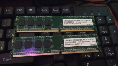 Лот: 13045307. Фото: 1. 2 шт. Apacer DDR2 512Mb UNB PC2-5300... Оперативная память