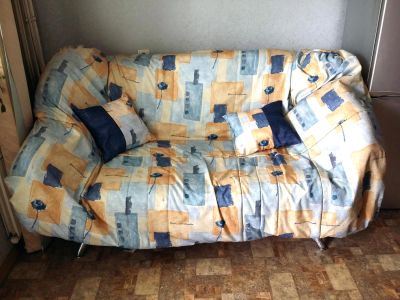 Лот: 8184995. Фото: 1. Диван клик-кляк синий желтый голубой... Диваны