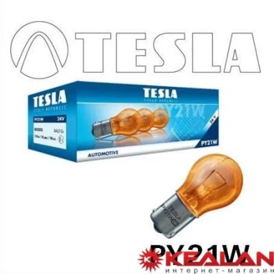 Лот: 9079425. Фото: 1. TESLA PY21W лампа автомобильная... Электроприборы для автомобиля