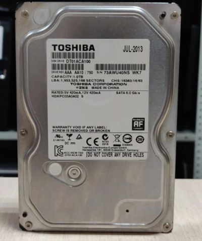 Лот: 20518113. Фото: 1. HDD 1000 Гб/Toshiba/3,5''/7200об... Жёсткие диски (HDD)