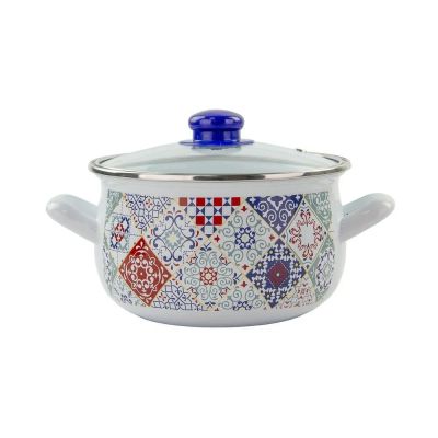 Лот: 18106709. Фото: 1. Кастрюля эмалированная 3,1 л Ажур... Кастрюли