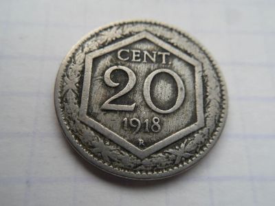 Лот: 8394777. Фото: 1. Италия 20 чентезимо 1918. Европа