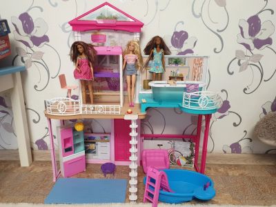 Лот: 19123505. Фото: 1. Набор игровой Barbie дом+куклы... Игровые домики, палатки