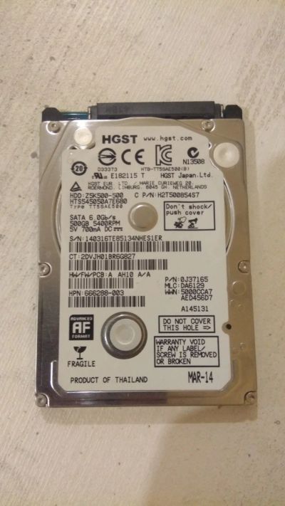 Лот: 16670499. Фото: 1. Жесткий Диск 2,5 HGST Travelstar... Жёсткие диски (HDD)