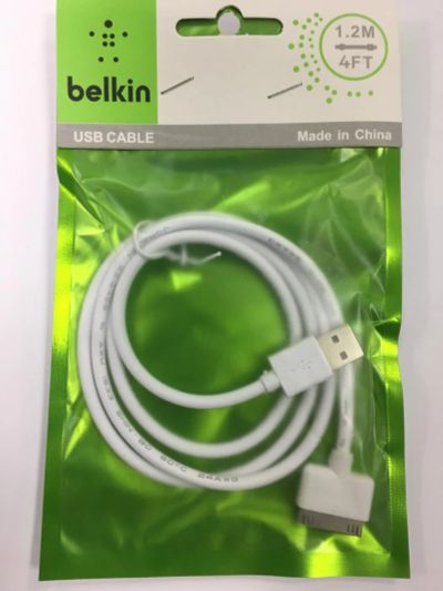 Лот: 8271098. Фото: 1. Кабель Belkin для Iphone 4/4s. Дата-кабели, переходники