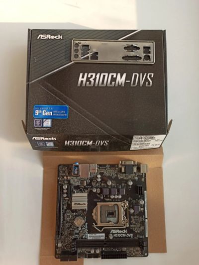 Лот: 17135796. Фото: 1. материнская плата asrock h310cm-dvs... Материнские платы