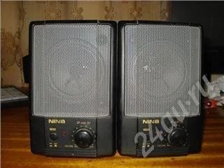 Лот: 299115. Фото: 1. Колонки NINA SP-AM-30 с рубля. Активные акустические системы