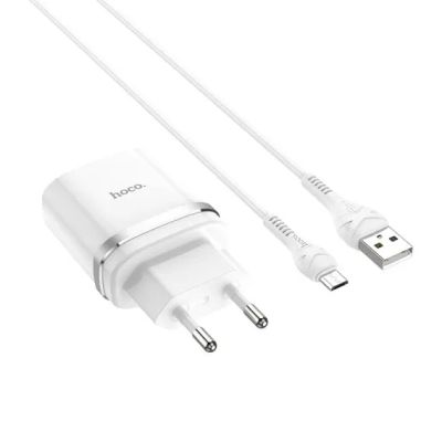 Лот: 16402300. Фото: 1. СЗУ Hoco + кабель microUSB 3A... Зарядные устройства, блоки питания, адаптеры сетевые для смартфонов