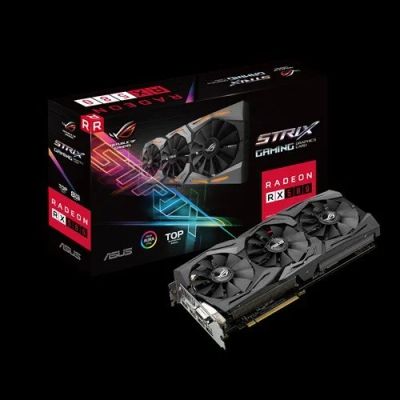 Лот: 10115951. Фото: 1. Radeon RX 580 Asus ROG-STRIX-RX580-T8G-Gaiming... Видеокарты