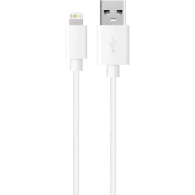 Лот: 22025715. Фото: 1. Кабель Everstone Lightning EV-CAB-LGHT-1-RND-White... Дата-кабели, переходники