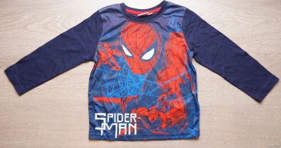 Лот: 13138894. Фото: 1. Новый синий лонгслив SpiderMan... Свитера, худи, толстовки