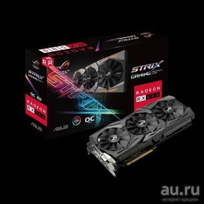 Лот: 11297186. Фото: 1. Radeon RX 580 Asus ROG-STRIX-RX580-O8G-Gaiming... Видеокарты