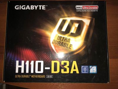 Лот: 10793371. Фото: 1. Мат плата Gigabyte GA-H110-D3A. Материнские платы